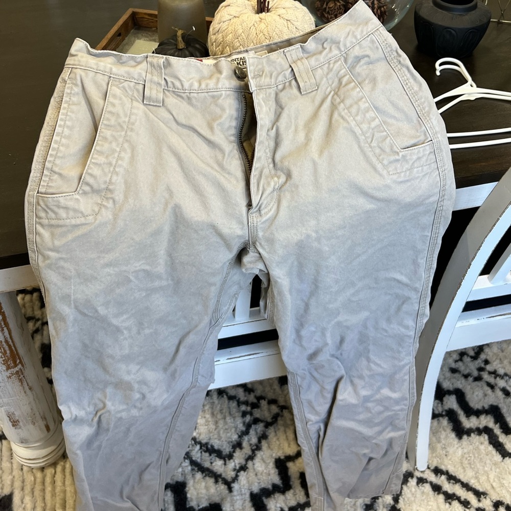 Mountain khaki flannel lined pants